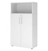 Regalschrank FlexWall VFW48T3KG/W/W/BS, abschlie&szlig;bar, 4 OH, wei&szlig;, 80x145x40cm (BxHxT)