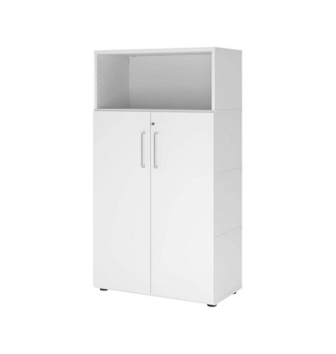 Regalschrank FlexWall, VFW48T3KGWWBS weiß 3 Fachböden 80,0 x 40,0 x 145,0 cm