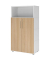 Regalschrank FlexWall, VFW48T3KGWEBS weiß, eiche 3 Fachböden 80,0 x 40,0 x 145,0 cm