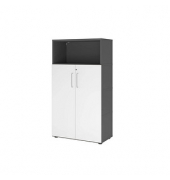 Regalschrank FlexWall, VFW48T3KGGWBS grafit, weiß 3 Fachböden 80,0 x 40,0 x 145,0 cm