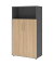 Regalschrank FlexWall, VFW48T3KGGEBS grafit, eiche 3 Fachböden 80,0 x 40,0 x 145,0 cm