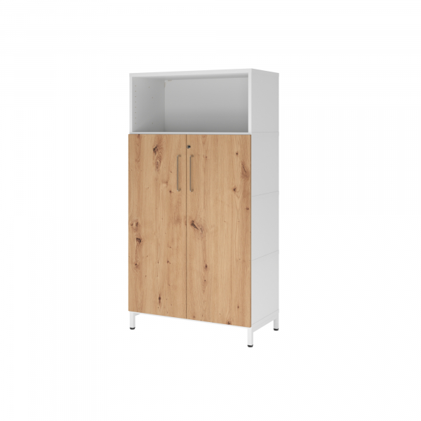 4032062307830 - Regalschrank FlexWall VFW48T3KUWRBS abschließbar 4 OH weiß eiche 80x1532x417cm (BxHxT) 4032062307830 Hammerbacher