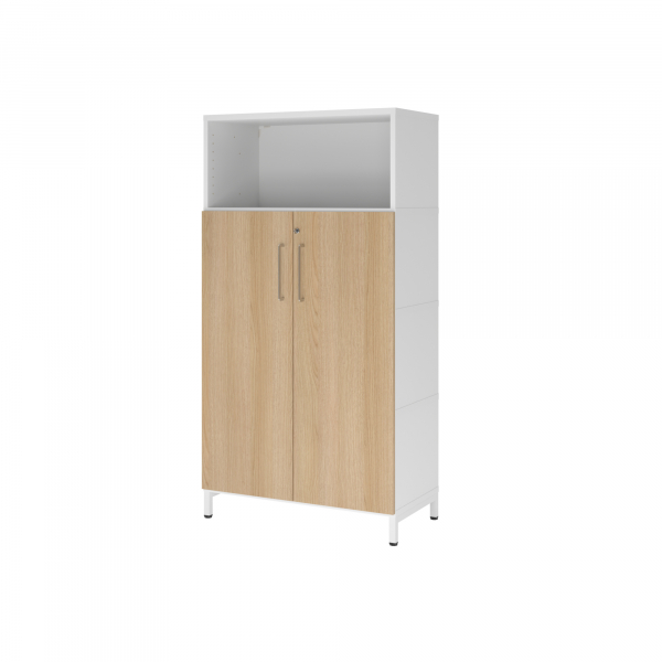 4032062307847 - Regalschrank FlexWall VFW48T3KUWEBS abschließbar 4 OH weiß eiche 80x1532x417cm (BxHxT) 4032062307847 Hammerbacher