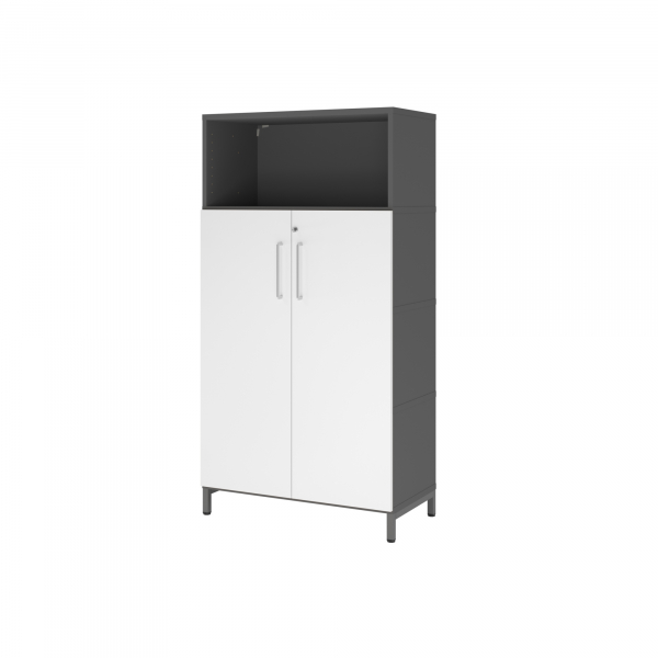 4032062307854 - Regalschrank FlexWall VFW48T3KUGWBS abschließbar 4 OH grafit weiß 80x1532x417cm (BxHxT) 4032062307854 Hammerbacher