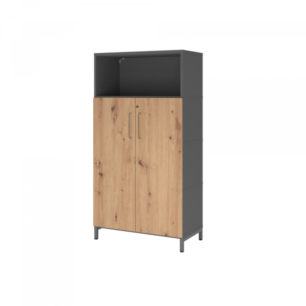4032062307861 - Regalschrank FlexWall VFW48T3KUGRBS abschließbar 4 OH grafit asteiche 80x1532x417cm (BxHxT) 4032062307861 Hammerbacher