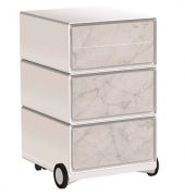 easyOffice Contents Rollcontainer weiß, bunt 4 Auszüge 39,0 x 43,6 x 64,2 cm