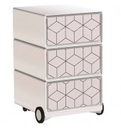 easyOffice Black & White Rollcontainer weiß, schwarz 4 Auszüge 39,0 x 43,6 x 64,2 cm