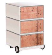 easyOffice Industrial Rollcontainer weiß, bunt 4 Auszüge 39,0 x 43,6 x 64,2 cm