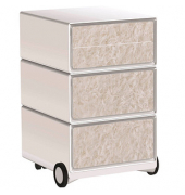easyOffice Contents Rollcontainer weiß, bunt 4 Auszüge 39,0 x 43,6 x 64,2 cm