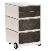easyOffice Contents Rollcontainer weiß, bunt 4 Auszüge 39,0 x 43,6 x 64,2 cm