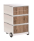 easyOffice Industrial Rollcontainer weiß, bunt 4 Auszüge 39,0 x 43,6 x 64,2 cm