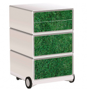easyOffice Contents Rollcontainer weiß, bunt 4 Auszüge 39,0 x 43,6 x 64,2 cm