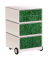 easyOffice Contents Rollcontainer weiß, bunt 4 Auszüge 39,0 x 43,6 x 64,2 cm