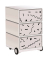 easyOffice Black & White Rollcontainer weiß, schwarz 4 Auszüge 39,0 x 43,6 x 64,2 cm