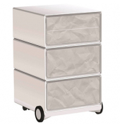 easyOffice Contents Rollcontainer weiß, bunt 4 Auszüge 39,0 x 43,6 x 64,2 cm