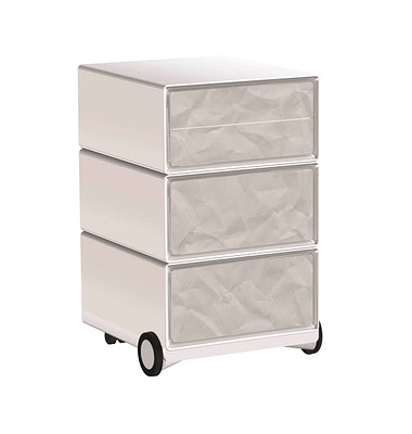 easyOffice Contents Rollcontainer weiß, bunt 4 Auszüge 39,0 x 43,6 x 64,2 cm