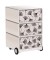 easyOffice Black & White Rollcontainer weiß, schwarz 4 Auszüge 39,0 x 43,6 x 64,2 cm