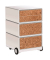 easyOffice Contents Rollcontainer weiß, bunt 4 Auszüge 39,0 x 43,6 x 64,2 cm