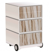 easyOffice Contents Rollcontainer weiß, bunt 4 Auszüge 39,0 x 43,6 x 64,2 cm