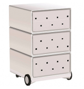 easyOffice Black & White Rollcontainer weiß, schwarz 4 Auszüge 39,0 x 43,6 x 64,2 cm
