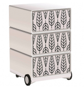 easyOffice Black & White Rollcontainer weiß, schwarz 4 Auszüge 39,0 x 43,6 x 64,2 cm