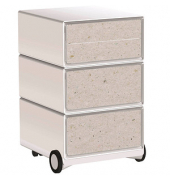 easyOffice Contents Rollcontainer weiß, bunt 4 Auszüge 39,0 x 43,6 x 64,2 cm