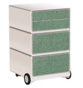 easyOffice Contents Rollcontainer weiß, bunt 4 Auszüge 39,0 x 43,6 x 64,2 cm