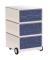 easyOffice Contents Rollcontainer weiß, bunt 4 Auszüge 39,0 x 43,6 x 64,2 cm