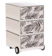 easyOffice Black & White Rollcontainer weiß, schwarz 4 Auszüge 39,0 x 43,6 x 64,2 cm