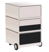 easyOffice Classic Chic Rollcontainer weiß, bunt 4 Auszüge 39,0 x 43,6 x 64,2 cm