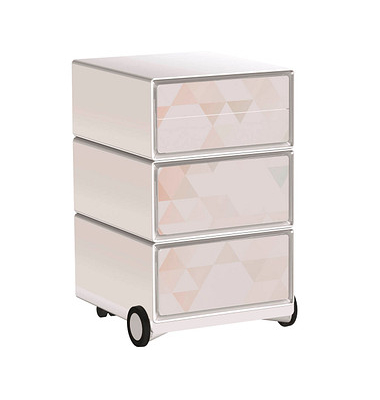 easyOffice Colour Rollcontainer weiß, bunt 4 Auszüge 39,0 x 43,6 x 64,2 cm