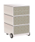 easyOffice Vintage Rollcontainer weiß, bunt 4 Auszüge 39,0 x 43,6 x 64,2 cm