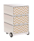easyOffice Classic Chic Rollcontainer weiß, bunt 4 Auszüge 39,0 x 43,6 x 64,2 cm