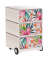 easyOffice Tropical Rollcontainer weiß, bunt 4 Auszüge 39,0 x 43,6 x 64,2 cm