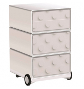 easyOffice Classic Chic Rollcontainer weiß, bunt 4 Auszüge 39,0 x 43,6 x 64,2 cm