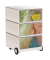 easyOffice Tropical Rollcontainer weiß, bunt 4 Auszüge 39,0 x 43,6 x 64,2 cm