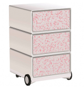 easyOffice Garden Factory Rollcontainer weiß, bunt 4 Auszüge 39,0 x 43,6 x 64,2 cm