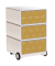 easyOffice Vintage Rollcontainer weiß, bunt 4 Auszüge 39,0 x 43,6 x 64,2 cm