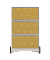 easyOffice Vintage Rollcontainer weiß, bunt 4 Auszüge 39,0 x 43,6 x 64,2 cm