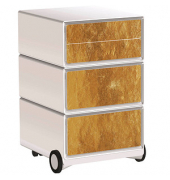 easyOffice Classic Chic Rollcontainer weiß, bunt 4 Auszüge 39,0 x 43,6 x 64,2 cm