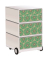 easyOffice Vintage Rollcontainer weiß, bunt 4 Auszüge 39,0 x 43,6 x 64,2 cm