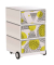 easyOffice Business Rollcontainer weiß, bunt 4 Auszüge 39,0 x 43,6 x 64,2 cm