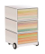 easyOffice Colour Rollcontainer weiß, bunt 4 Auszüge 39,0 x 43,6 x 64,2 cm