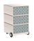 easyOffice Vintage Rollcontainer weiß, bunt 4 Auszüge 39,0 x 43,6 x 64,2 cm