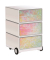easyOffice Colour Rollcontainer weiß, bunt 4 Auszüge 39,0 x 43,6 x 64,2 cm