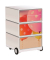 easyOffice Colour Rollcontainer weiß, bunt 4 Auszüge 39,0 x 43,6 x 64,2 cm