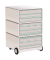 easyOffice Colour Rollcontainer weiß, bunt 4 Auszüge 39,0 x 43,6 x 64,2 cm
