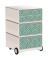 easyOffice Tropical Rollcontainer weiß, bunt 4 Auszüge 39,0 x 43,6 x 64,2 cm