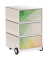 easyOffice Business Rollcontainer weiß, bunt 4 Auszüge 39,0 x 43,6 x 64,2 cm