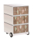 easyOffice Colour Rollcontainer weiß, bunt 4 Auszüge 39,0 x 43,6 x 64,2 cm